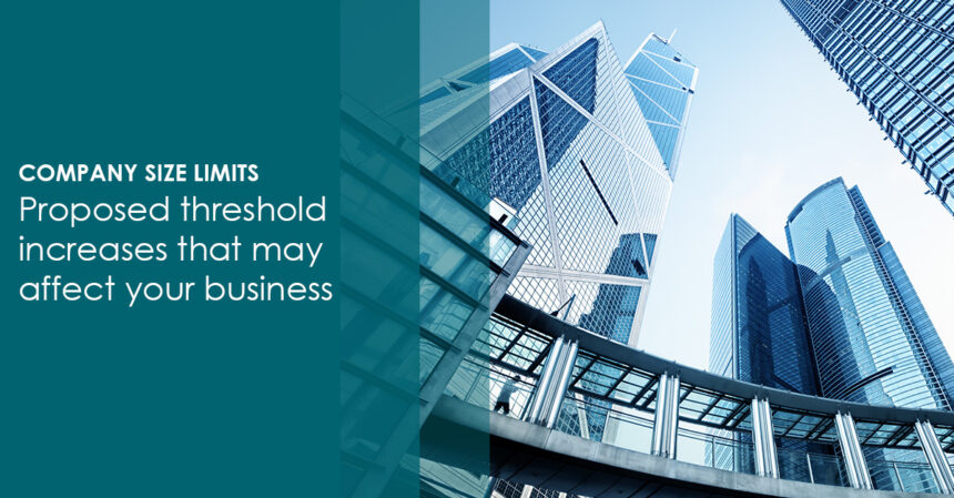 Company size limits, business size thresholds